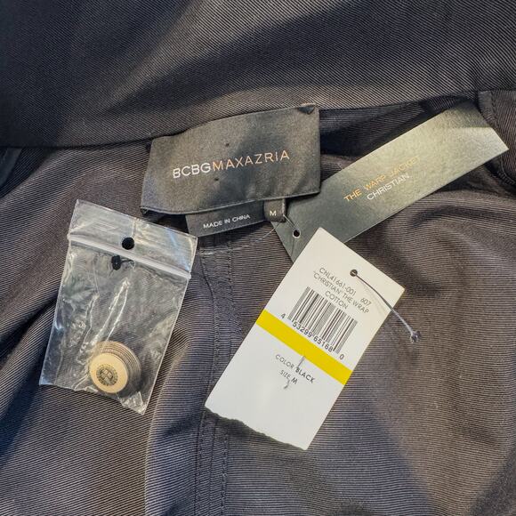 NWT- BCBGMaxAzria, "Christian" The Warp Black Jacket, Women's Size Medium - Picture 8 of 11